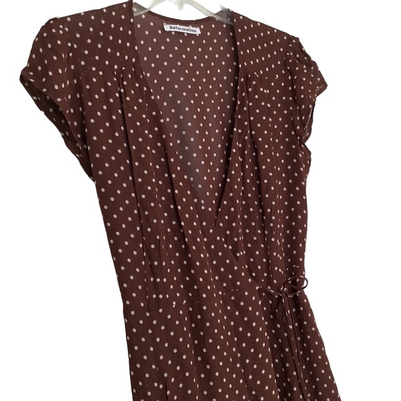 Reformation Carina Dot Wrap Dress EUC - Picture 4 of 11
